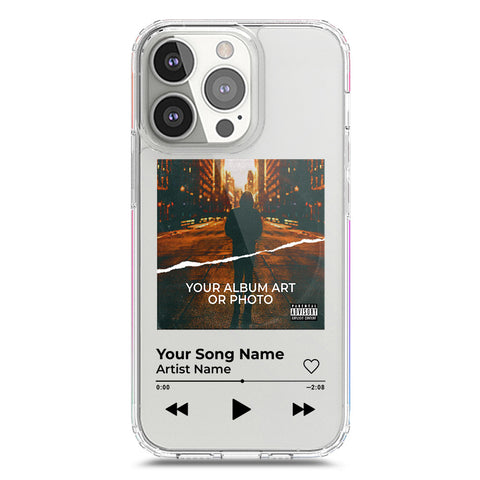 iPhone 13 Pro Cover - Personalised Album Art Series - Clear Phone Case - Soft Silicon Borders