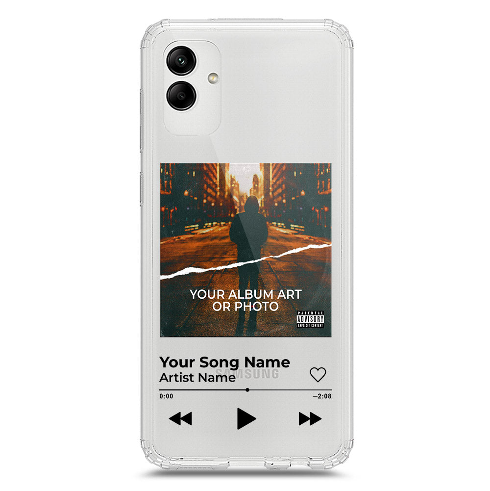 Samsung Galaxy A02s Cover - Personalised Album Art Series - Clear Phone Case - Soft Silicon Borders