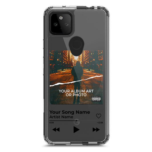 Google Pixel 5a 5G Cover - Personalised Album Art Series - Clear Phone Case - Soft Silicon Borders