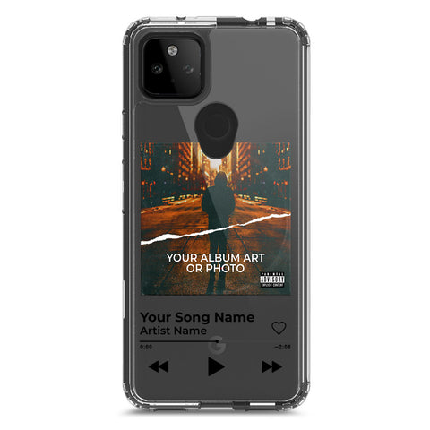 Google Pixel 5a 5G Cover - Personalised Album Art Series - Clear Phone Case - Soft Silicon Borders