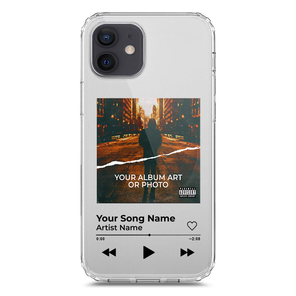 iPhone 12 Cover - Personalised Album Art Series - Clear Phone Case - Soft Silicon Borders