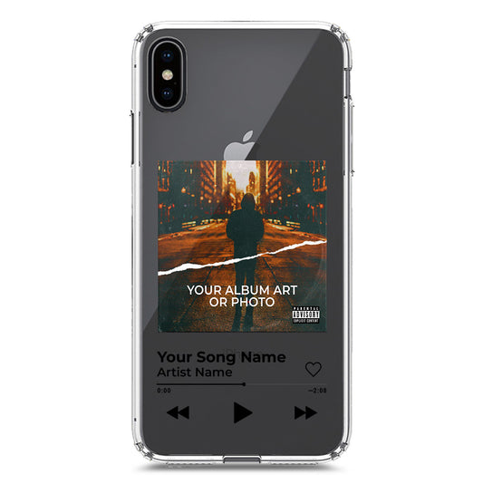iPhone XS / X Cover - Personalised Album Art Series - Clear Phone Case - Soft Silicon Borders