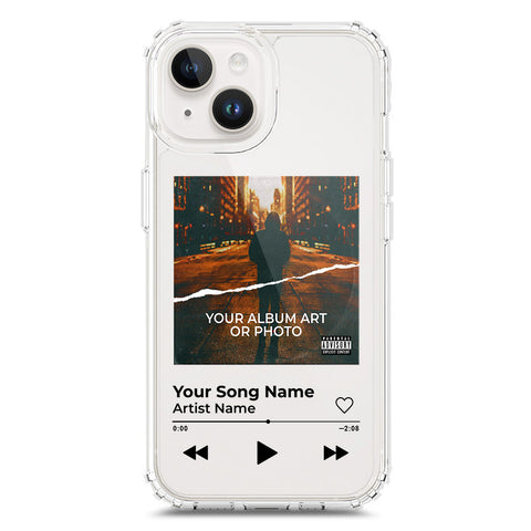 iPhone 15 Cover - Personalised Album Art Series - Clear Phone Case - Soft Silicon Borders