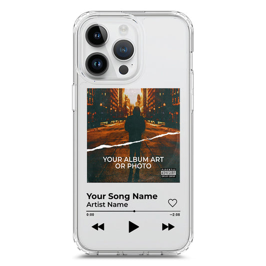 iPhone 15 Pro Max Cover - Personalised Album Art Series - Clear Phone Case - Soft Silicon Borders