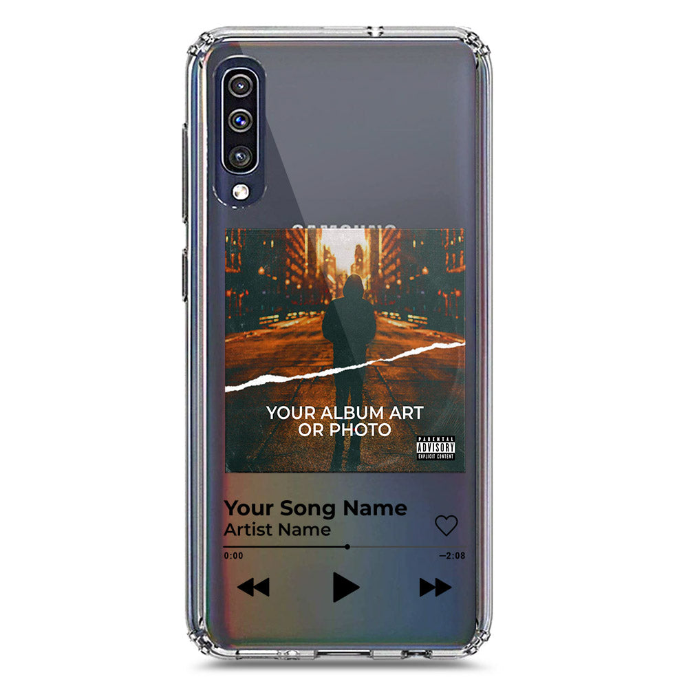 Samsung Galaxy A50 Cover - Personalised Album Art Series - Clear Phone Case - Soft Silicon Borders