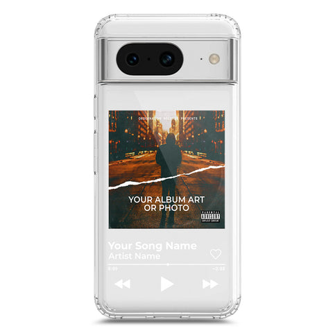 Google Pixel 8 Cover - Personalised Album Art Series - Clear Phone Case - Soft Silicon Borders