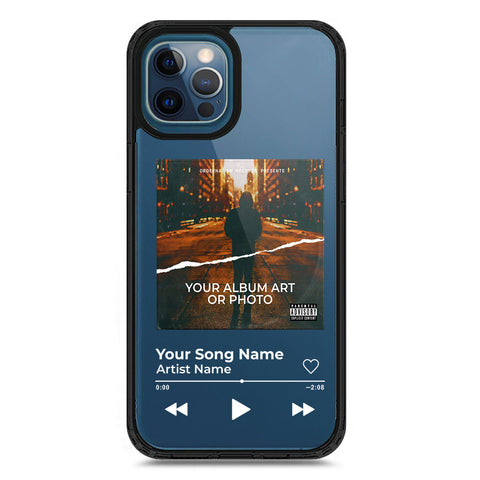 iPhone 12 Pro Max - Black - Cover - Personalised Album Art Series - Clear Phone Case - Soft Silicon Borders