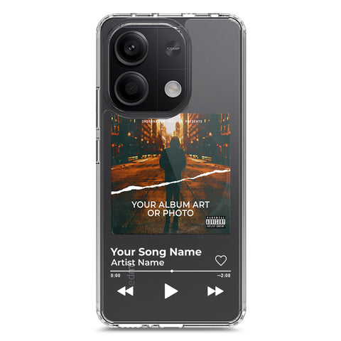 Xiaomi Redmi Note 13 Cover - Personalised Album Art Series - Clear Phone Case - Soft Silicon Borders