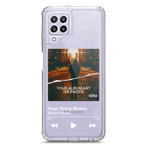 Samsung Galaxy A22 Cover - Personalised Album Art Series - Clear Phone Case - Soft Silicon Borders
