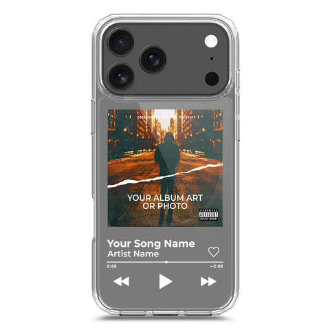 iPhone 17 Pro Max Cover - Personalised Album Art Series - Clear Phone Case - Soft Silicon Borders
