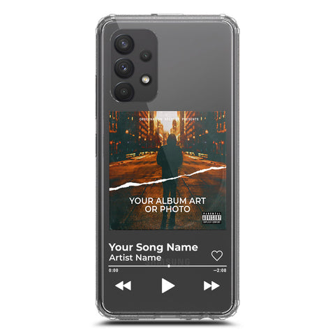 Samsung Galaxy A32 Cover - Personalised Album Art Series - Clear Phone Case - Soft Silicon Borders