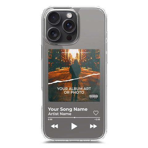 iPhone 16 Pro Max Cover - Personalised Album Art Series - Clear Phone Case - Soft Silicon Borders