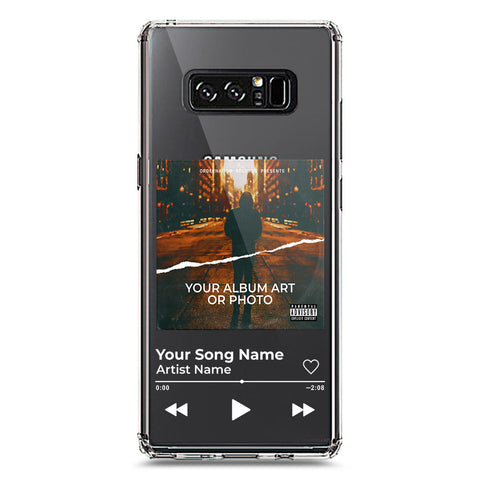 Samsung Galaxy Note 8 Cover - Personalised Album Art Series - Clear Phone Case - Soft Silicon Borders