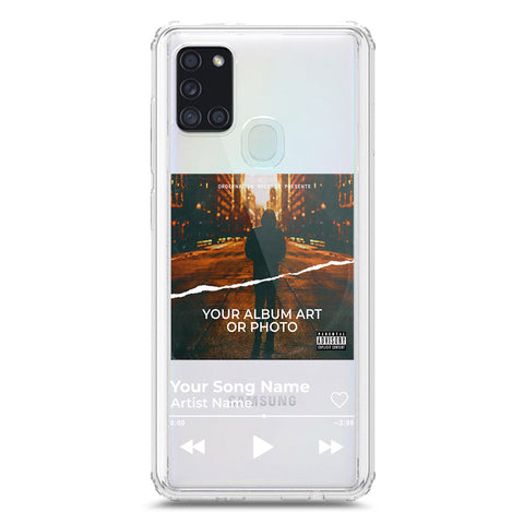 Samsung Galaxy A21s Cover - Personalised Album Art Series - Clear Phone Case - Soft Silicon Borders