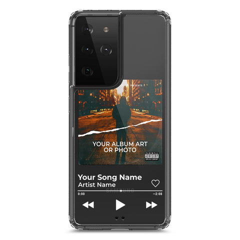 Samsung Galaxy S21 Ultra 5G Cover - Personalised Album Art Series - Clear Phone Case - Soft Silicon Borders
