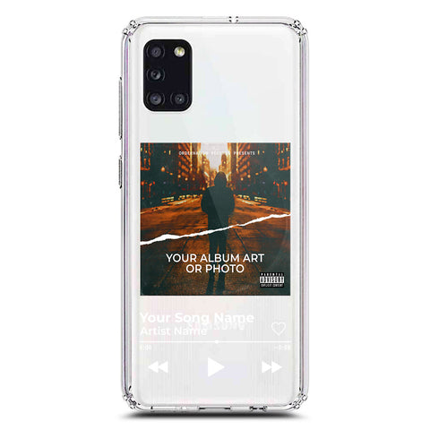 Samsung Galaxy A31 Cover - Personalised Album Art Series - Clear Phone Case - Soft Silicon Borders