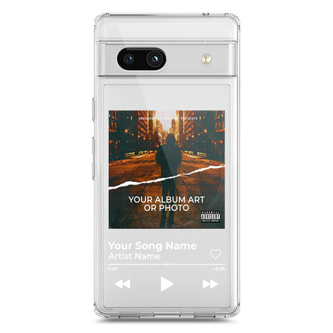 Google Pixel 7a Cover - Personalised Album Art Series - Clear Phone Case - Soft Silicon Borders