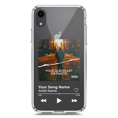 iPhone XR Cover - Personalised Album Art Series - Clear Phone Case - Soft Silicon Borders