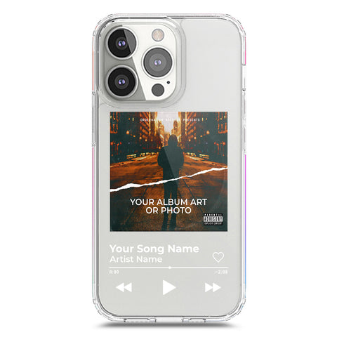 iPhone 13 Pro Cover - Personalised Album Art Series - Clear Phone Case - Soft Silicon Borders