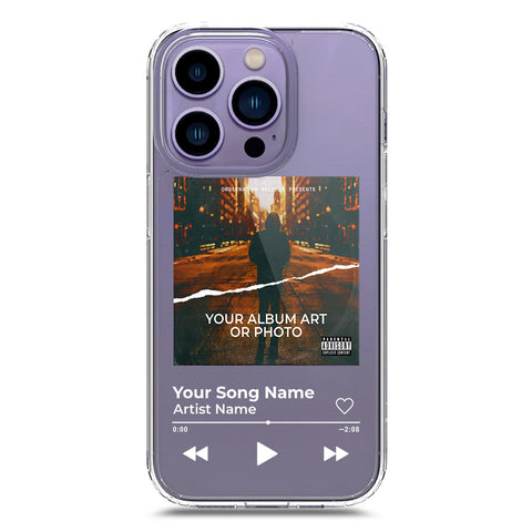 iPhone 14 Pro Cover - Personalised Album Art Series - Clear Phone Case - Soft Silicon Borders