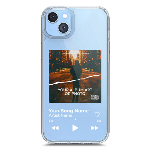iPhone 14 Plus Cover - Personalised Album Art Series - Clear Phone Case - Soft Silicon Borders