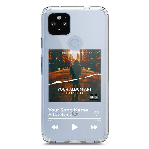 Google Pixel 5 Cover - Personalised Album Art Series - Clear Phone Case - Soft Silicon Borders