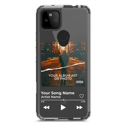 Google Pixel 5a 5G Cover - Personalised Album Art Series - Clear Phone Case - Soft Silicon Borders