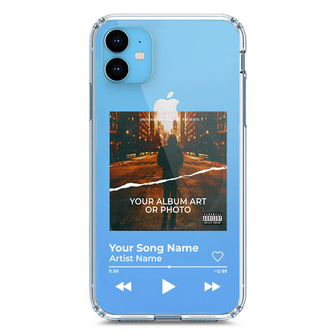 iPhone 11 Cover - Personalised Album Art Series - Clear Phone Case - Soft Silicon Borders