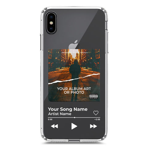 iPhone XS Max Cover - Personalised Album Art Series - Clear Phone Case - Soft Silicon Borders
