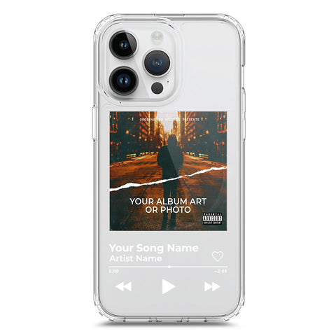 iPhone 15 Pro Cover - Personalised Album Art Series - Clear Phone Case - Soft Silicon Borders