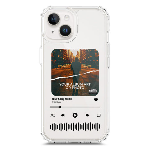 iPhone 15 Plus Cover - Personalised Album Art Series - Clear Phone Case - Soft Silicon Borders