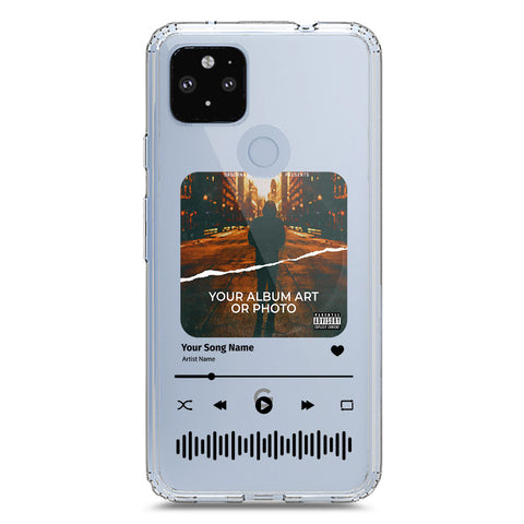 Google Pixel 5 XL Cover - Personalised Album Art Series - Clear Phone Case - Soft Silicon Borders