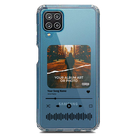 Samsung Galaxy A12 Cover - Personalised Album Art Series - Clear Phone Case - Soft Silicon Borders