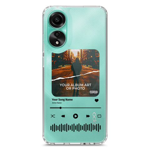 Oppo A78 4G Cover - Personalised Album Art Series - Clear Phone Case - Soft Silicon Borders