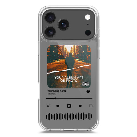 iPhone 17 Pro Max Cover - Personalised Album Art Series - Clear Phone Case - Soft Silicon Borders
