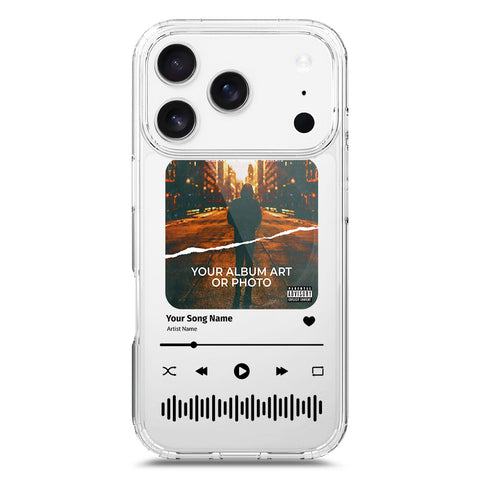 iPhone 17 Pro Cover - Personalised Album Art Series - Clear Phone Case - Soft Silicon Borders