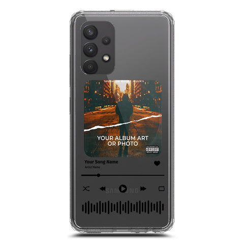Samsung Galaxy A32 Cover - Personalised Album Art Series - Clear Phone Case - Soft Silicon Borders