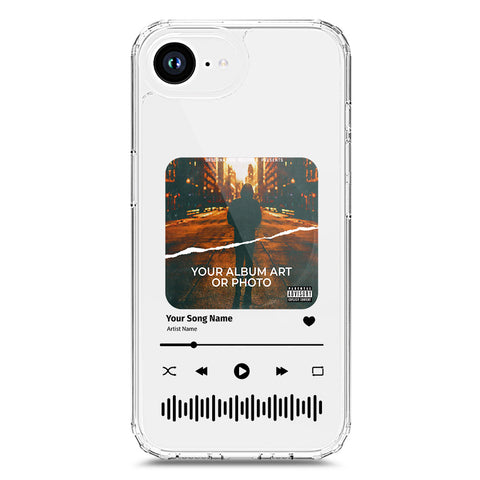 iPhone 16e Cover - Personalised Album Art Series - Clear Phone Case - Soft Silicon Borders