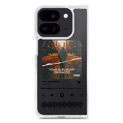 Google Pixel 9 Pro Fold Cover - Personalised Album Art Series - Clear Phone Case - Soft Silicon Borders