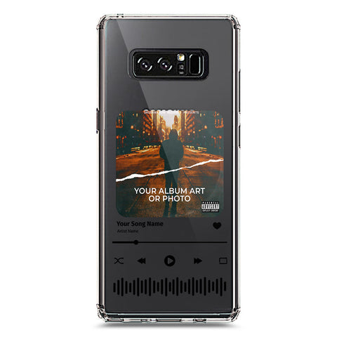 Samsung Galaxy Note 8 Cover - Personalised Album Art Series - Clear Phone Case - Soft Silicon Borders