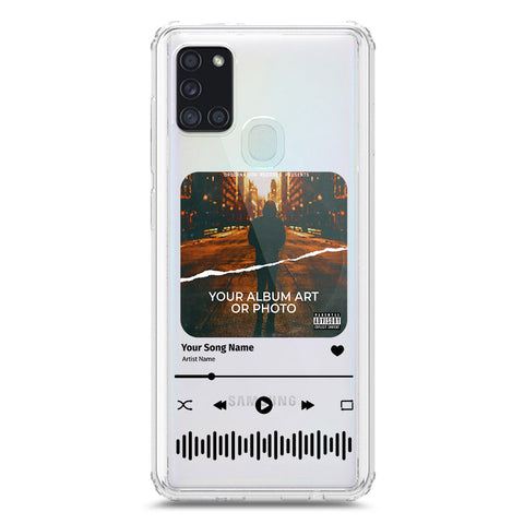 Samsung Galaxy A21s Cover - Personalised Album Art Series - Clear Phone Case - Soft Silicon Borders