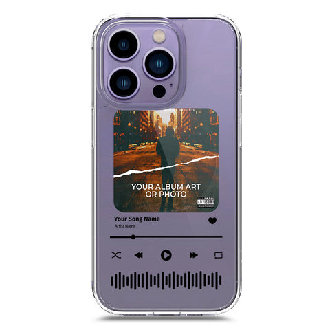 iPhone 14 Pro Max Cover - Personalised Album Art Series - Clear Phone Case - Soft Silicon Borders