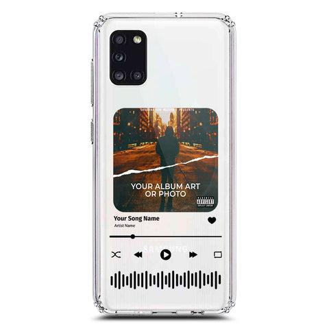 Samsung Galaxy A31 Cover - Personalised Album Art Series - Clear Phone Case - Soft Silicon Borders