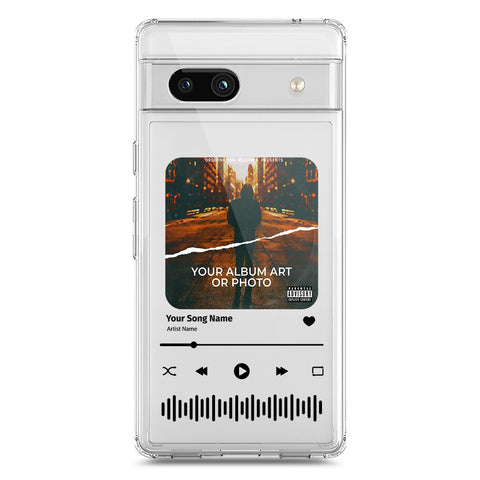 Google Pixel 7a Cover - Personalised Album Art Series - Clear Phone Case - Soft Silicon Borders