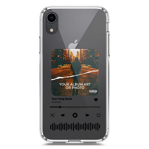 iPhone XR Cover - Personalised Album Art Series - Clear Phone Case - Soft Silicon Borders