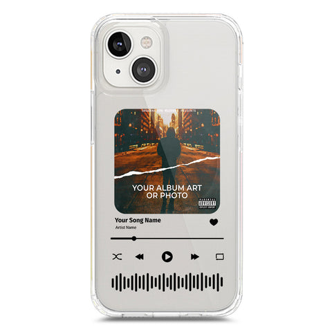 iPhone 14 Cover - Personalised Album Art Series - Clear Phone Case - Soft Silicon Borders