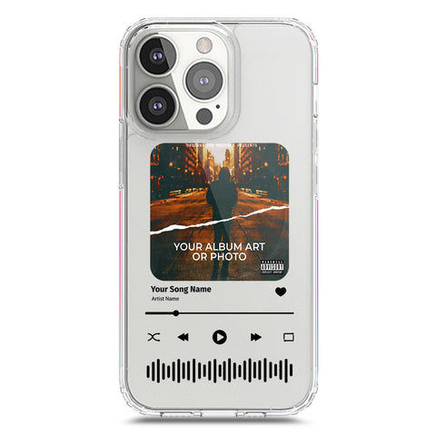 iPhone 13 Pro Cover - Personalised Album Art Series - Clear Phone Case - Soft Silicon Borders