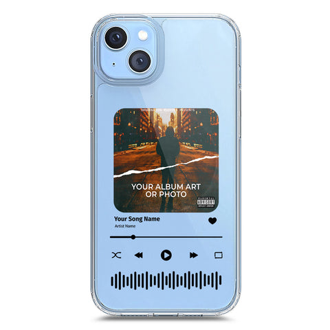 iPhone 14 Plus Cover - Personalised Album Art Series - Clear Phone Case - Soft Silicon Borders