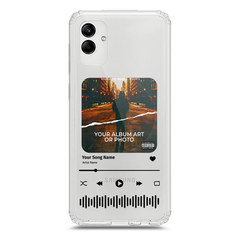 Samsung Galaxy A04 Cover - Personalised Album Art Series - Clear Phone Case - Soft Silicon Borders