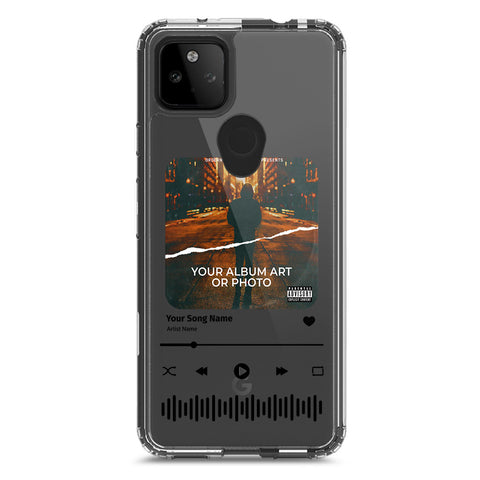 Google Pixel 5a 5G Cover - Personalised Album Art Series - Clear Phone Case - Soft Silicon Borders